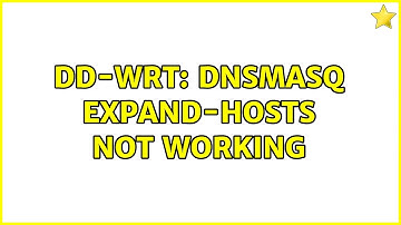 DD-WRT: DNSMasq expand-hosts not working (2 Solutions!!)