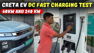Creta EV Charging Speed Test | 60KW DC Fast Charger 🔌#electricvehicletalks #cretaev #charging