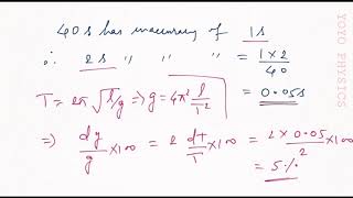 Celebrity Units and Dimensions | Pendulum oscillation based error analysis questions Wealth