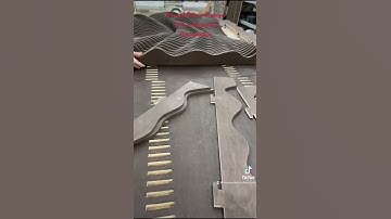 Abstract wood wall art, Parametric 3D wood wall panel