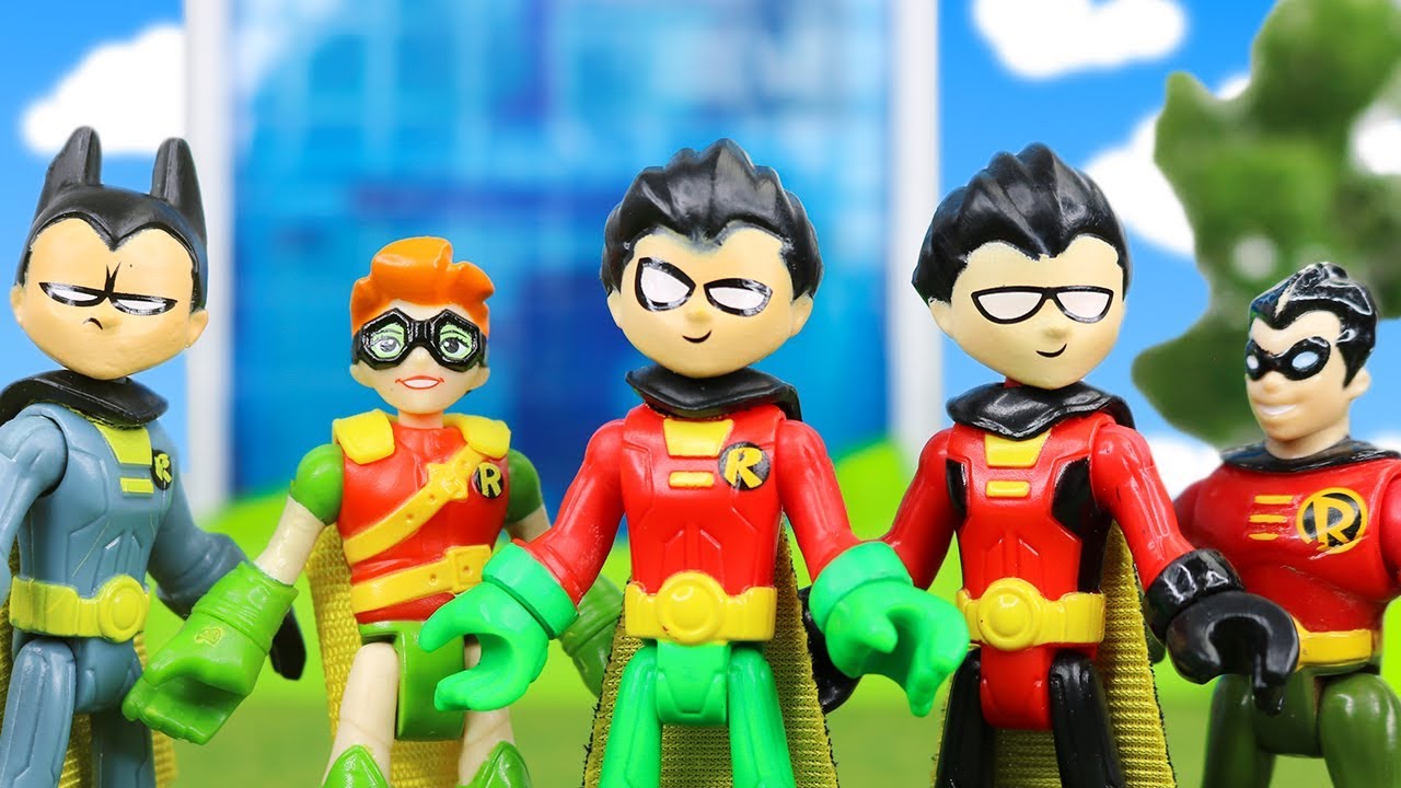 TEEN TITANS GO! - The Best Robin - Girl Robin Imaginext Red Robin & Bat  Robin by Epic Toy Channel