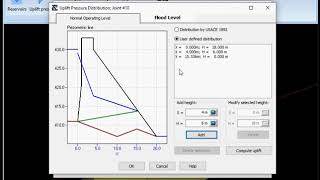 10   CADAM3D   How to set uplift pressure distribution