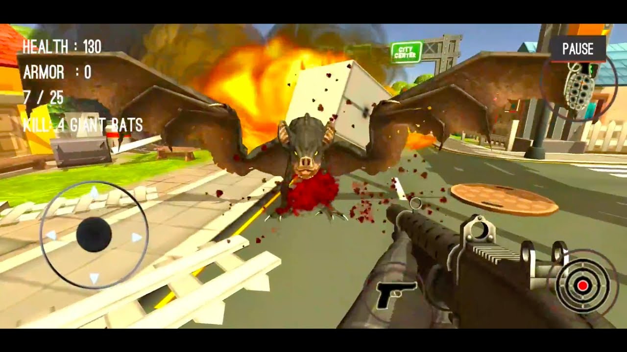 Monster Hunting City Shooting #7 Android/iOS Gameplay - GIANT BATS