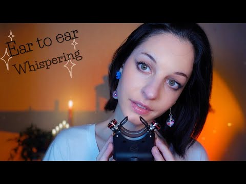 ASMR Ear to ear Whispering (ramble) ~sensitive Tascam mic💕💕