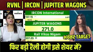 Railway Stocks 🚨RVNL | IRCON | JUPITER WAGONS Share फिर बड़ी रैली होगी इसे शेयर में?