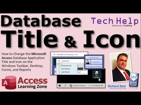 Изменение названия и значка приложения Microsoft Access на панели задач Windows, рабочем столе, в...