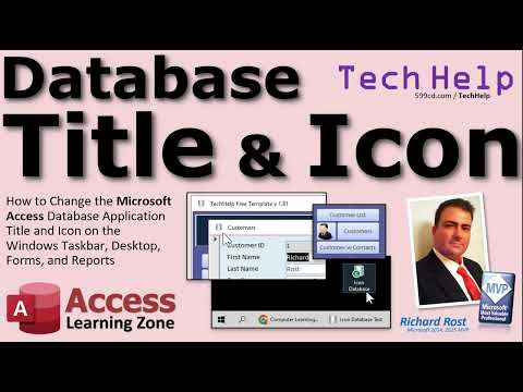 Change the Microsoft Access Application Title & Icon on Windows Taskbar, Desktop, Forms, & Reports