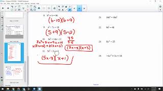 Algebra 1: Chapter 8 Practice Test Key: 3-4-21