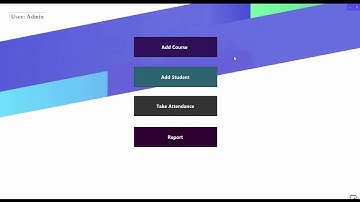 C# Project -  Automated Attendance System.