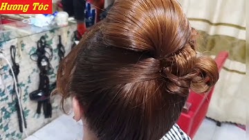 Kỹ thuật bới tóc dự tiệc đơn giản - tại Hương tóc