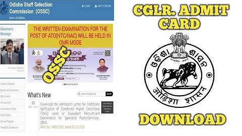 ossc cgls admit card download// ossc statistical assistant and Inspector admit card published//
