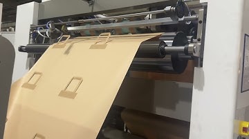 A400 square bottom paper bag machine with flat handle online sent to India