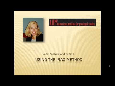 Paralegal Legal Writing:  Using the IRAC Method