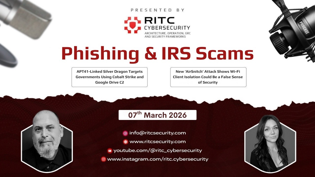 Phishing, IRS Scams & the 'AirSnitch' Threat: RITC Cybersecurity Insights | The Ciphered Reality