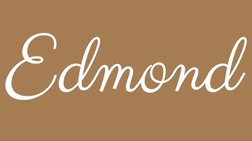 Learn how to Sign the Name Edmond Stylishly in Cursive Writing