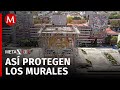 Murales y obras del Centro SCOP continúan en resguardo después de los sismos de 1985 y 2017