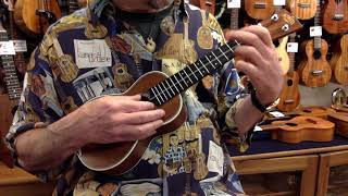 Hula Blues On Kiwaya Martin Style 3M Replica Mahogany Soprano Ukulele Mania, Tokyo