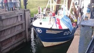 Netherlands  - ship fits exactly between narrow lock gates