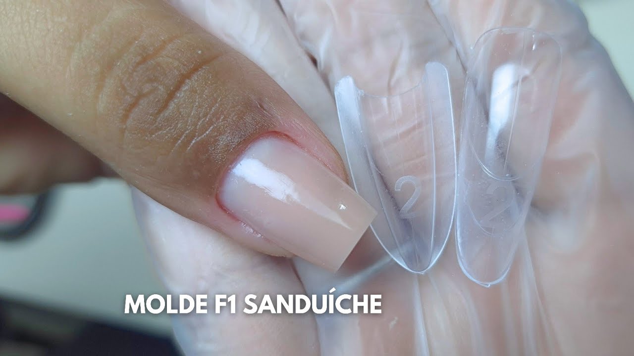 Unhas de gel com molde f1 sanduíche | O novo modelo que deixa perfeito