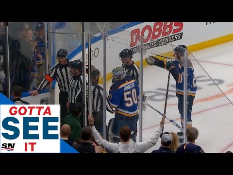 GOTTA SEE IT: Binnington & Blues Furious After Sharks Win Game 3 On Controversial OT Goal