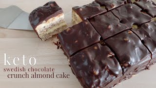 Keto Swedish Chocolate Crunch Almond Cake