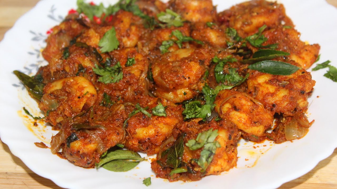 இறால் வறுவல் Prawn Fry In Tamil Prawn Recipe In Tamil Eral