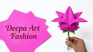 How to make paper Flower🪷|origami Lotus flower lPaper lotus flower🪷l#paper#lotusflower