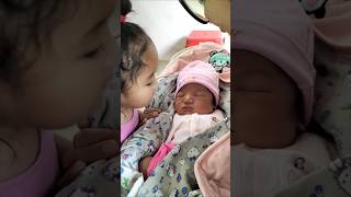 My Neiphew 2 Day Old With His Big Sister
