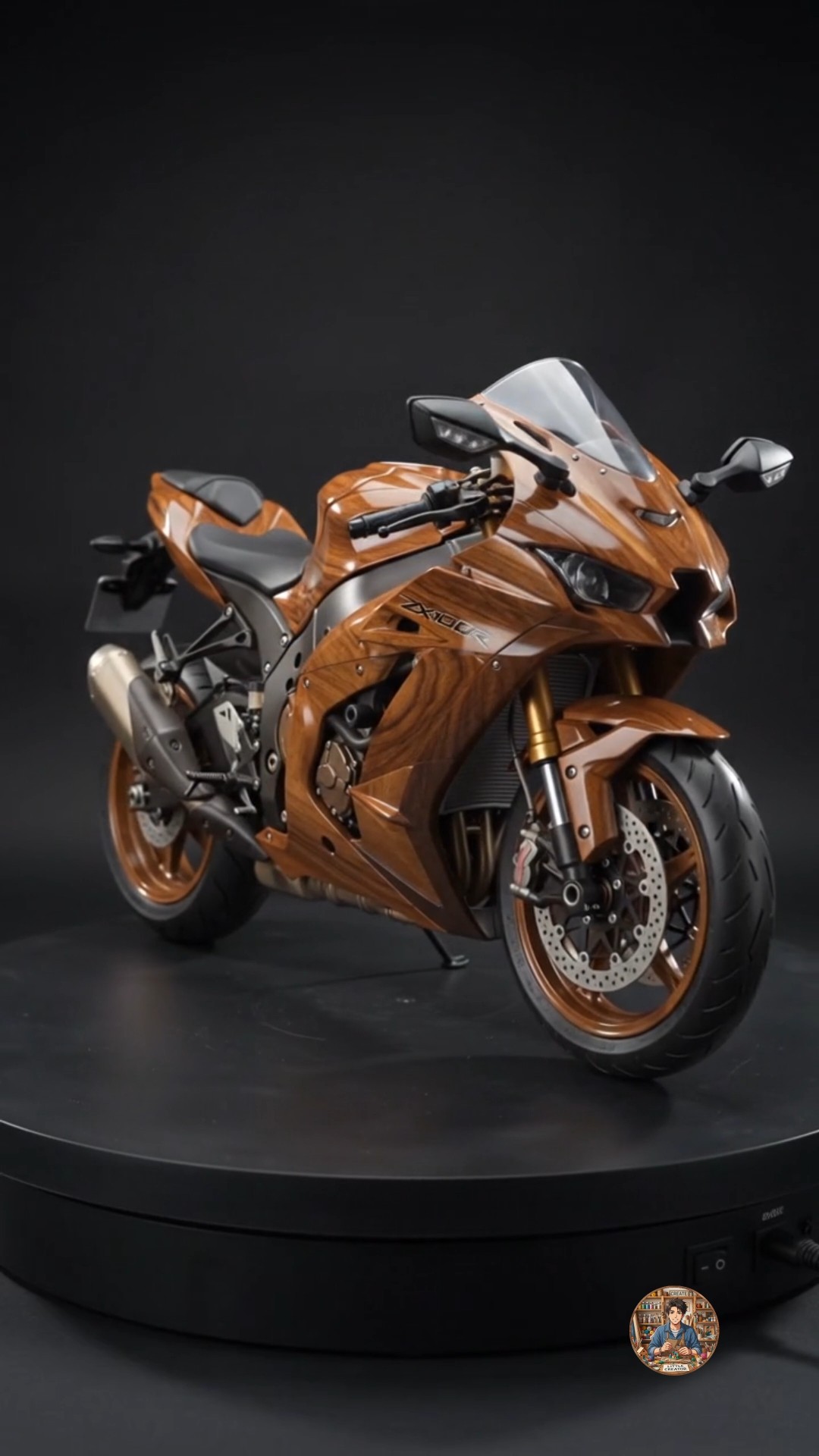 Handcrafted Wooden Kawasaki Ninja ZX-10R Model | Satisfying