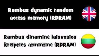 Say It In 20 Languages Rambus Dynamic Random Access Memory Rdram