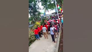 Pelepasan tamu dari tanah merah ke tanah merah barat. lokasi kampung wambena distrik depapre
