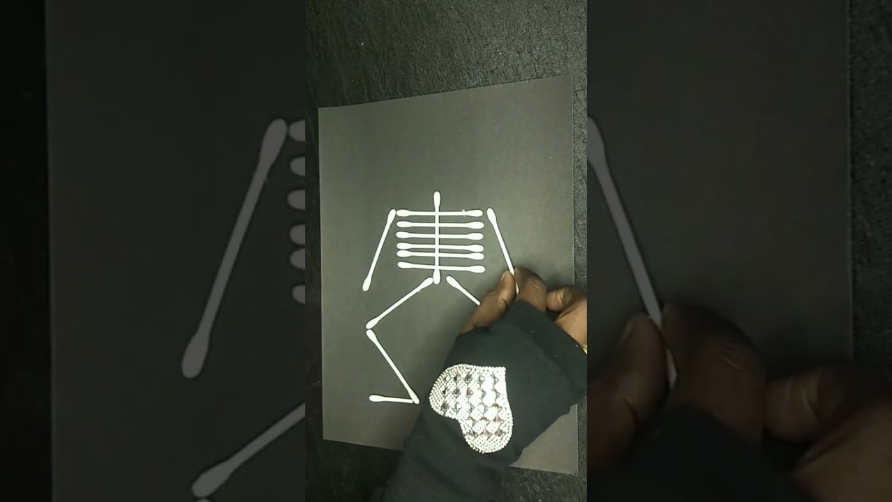 How To Make Skeleton Using Earbuds Shorts Youtubeshorts Diy