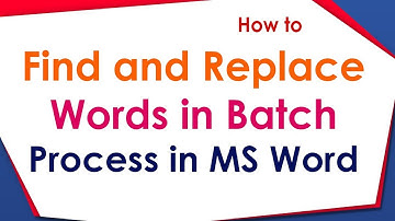 How to Find & Replace Word in Batch Process | Find & Replace  | Software