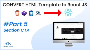React JS Tutorial #PART_5 - Convert HTML Template to React JS Section CTA