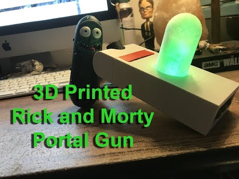3D Printed Rick and Morty Portal Gun