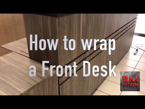 3M Di-Noc Architectural film How to install a Reception Desk Wrap