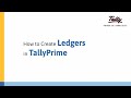 How to create ledgers in tallyprime  tally learning hub