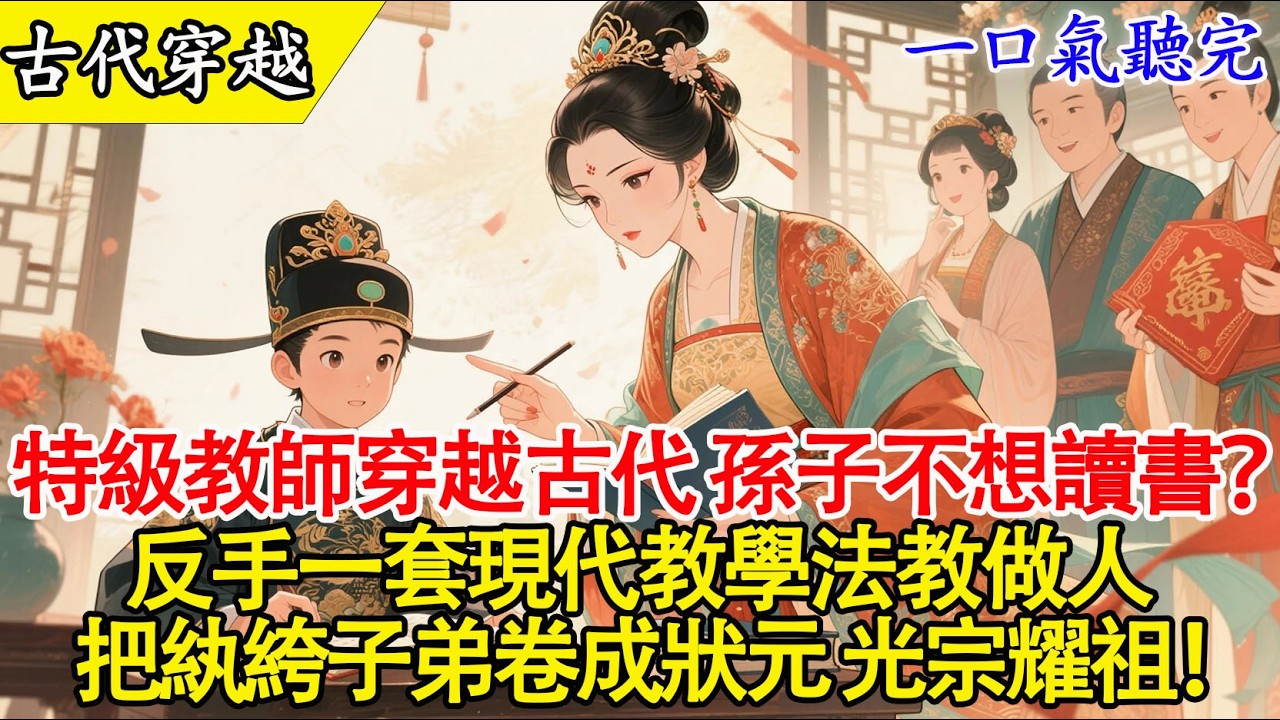 【一口氣聽完】退休特級教師穿成古代老太君！用“火山實驗”把賭徒孫子教成狀元？🧪👵 全程高能不憋屈！#穿越 #爽文 #有聲書 #大女主 #原創