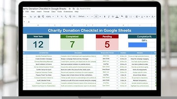 Charity Donation Checklist in Google Sheets