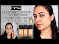 MAC STUDIO FIX FLUID FOUNDATION SWATCHES | BEST FOUNDATION FOR INDIAN SKINTONE | WAYSHEBLUSHES