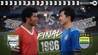 INDONESIAN FOOTBALL 1985-1986 PSSI PREMIER DIVISION FINAL: PERSEMAN MANOKWARI VS PERSIB BANDUNG