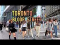 Toronto downtown bloor street walking tour toronto canada 4k