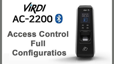 virdi AC2200 Access Control Full Configuratio - Asa Technologybd