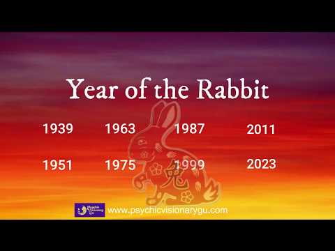 Video: Hvilket element er Year of the Rabbit 1987?