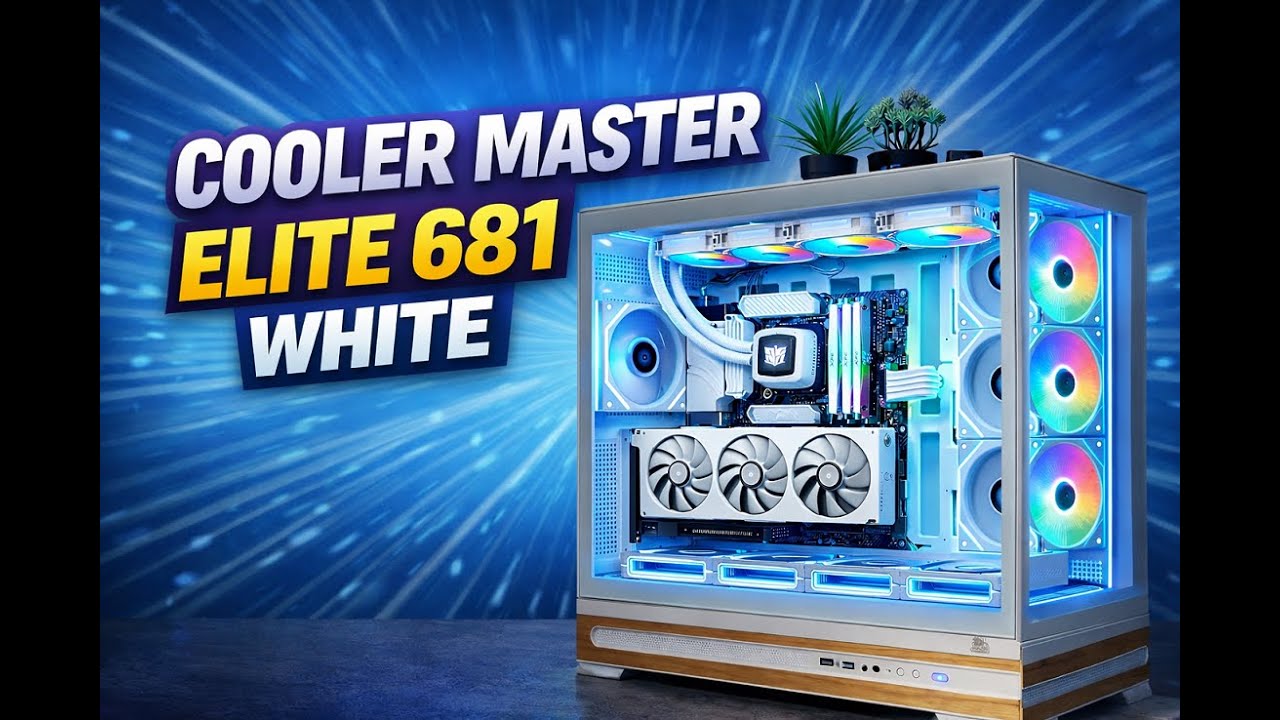 Cooler Master Elite 681 White CPU Cabinet | Strong, Sturdy
