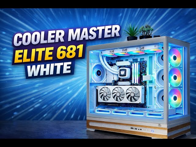 Cooler Master Elite 681 White CPU Cabinet | Strong, Sturdy