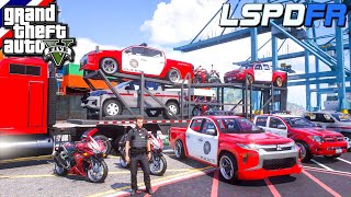 GTA V - LSPDFR มาเป็นตำรวจในเกม GTA V จ่าตั้มกับภารกิจ ขนย้ายรถตำรวจไทยกระบะซิ่ง #236