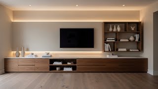 200+ Modern TV Wall Unit Ideas 2025 | Floating Cabinet Designs & Stylish Living Room Inspirations