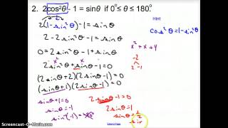 13.5 Solving Trigonometric Equations