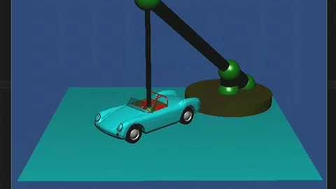 Keyframe Animated Crane & Porsche (EECS 104 Final Project)